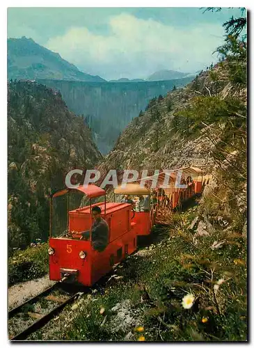 Moderne Karte Emosson Barberine Le Chemin de fer et le Barrage d'Emosson