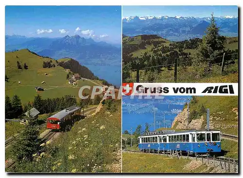 Cartes postales moderne Gruss vom Rigi Vitznau und Arth Rigi Bahnen