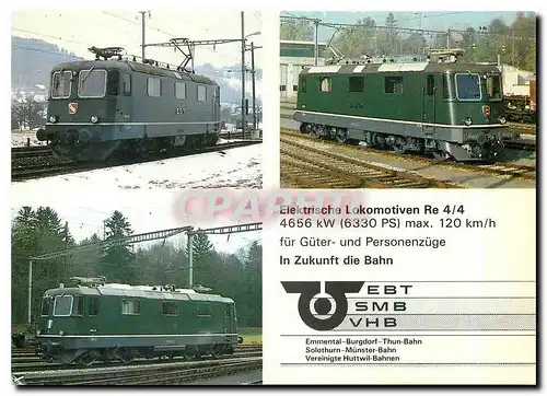 Cartes postales moderne Locomotive Re 4 4 fur Guter und Personenzige
