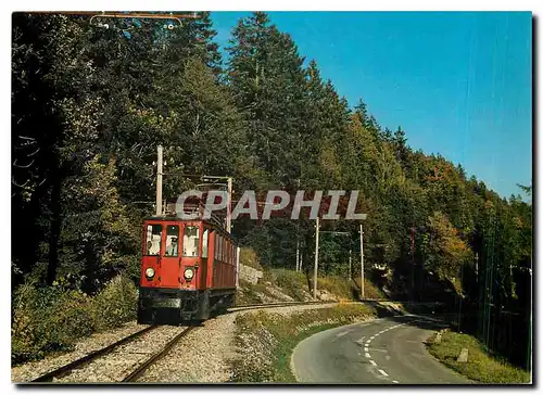 Moderne Karte Chemin de fer Nyon St Cergue Morez Route Geneve Paris