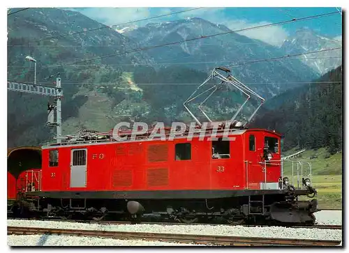 Cartes postales moderne Furka Oberalp Railway Meter gauge rack locomotive HGe 4 4 33