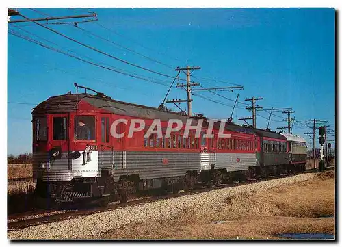 Cartes postales moderne Illinois Railway Museum A four car train of restored Chicago North Shore and Milwaukee Railways