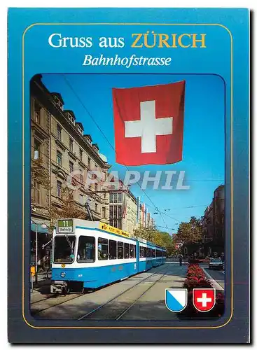 Cartes postales moderne Gruss aus Zurich Bahnhofstrasse