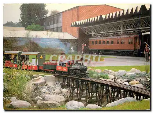 Moderne Karte Steam railway in the museum's garden