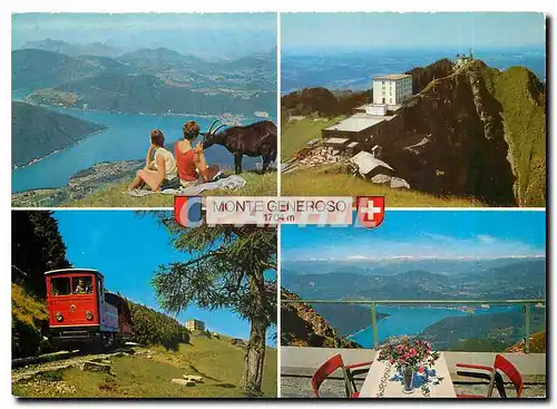 Cartes postales moderne Monte Generoso Vetta Mount Rosa Alpes of Berne and Wallis Lake of Lugano