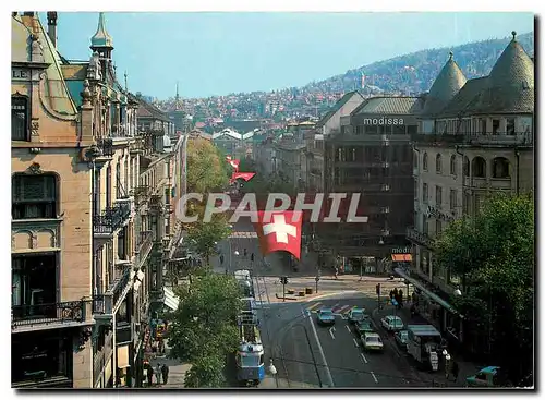 Moderne Karte Zurich Bahnhofstrasse