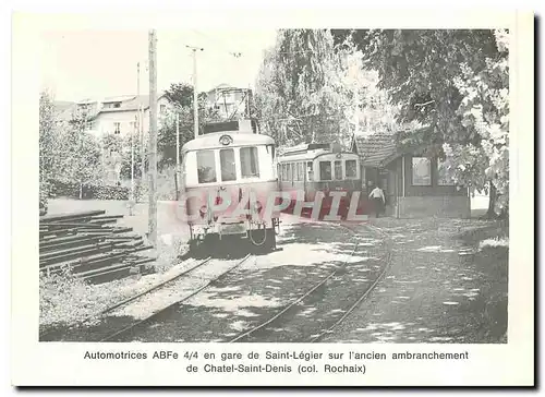 Moderne Karte Automotrices ABFe en gare de Saint Legier sur l'ancien ambranchement de Chatel Saint Denis