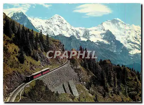 Cartes postales moderne Schynige Platte Bahn Eiger Monch Jungfrau