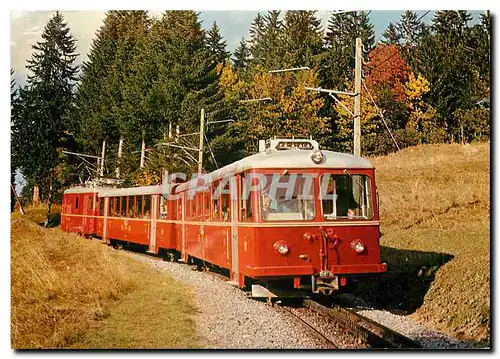 Moderne Karte Tram Bt 41 B 51 Locomotive 4 4 31 entre Villars et Bretaye