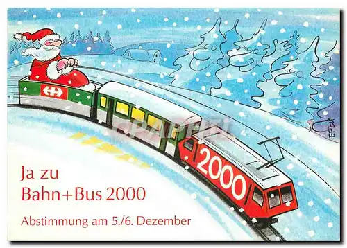 Cartes postales moderne Ja zu Bahn 2000