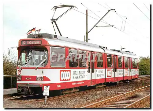 Cartes postales moderne Normalspuriger Stadtbahnwagen Typ GT 8 S Nr 3036