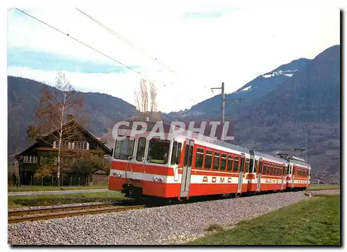 Cartes postales moderne Ch de fer Aigle Ollon Monthey Champery Bt31 Bt32 BDEh 4 4 2