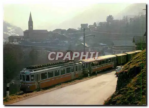 Cartes postales moderne Tram BDeh 4 4 13 B24 3K Champery Aigle