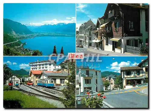 Moderne Karte Souvenir de Glion