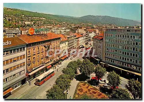 Moderne Karte Bienne Rue de la Gare