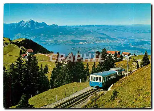 Cartes postales moderne Arth Rigi Bahn oberhalb Rigi Staffel Pilatus und Luzern