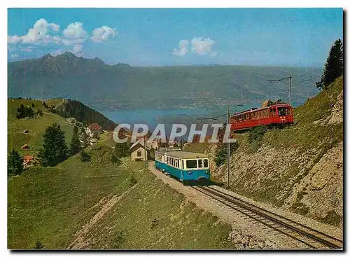 Moderne Karte Rigibahnen unterhalb Rigi Kuln Luzern und Pilatus