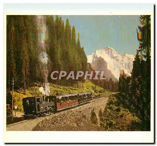 Cartes postales moderne Wengernalpbahn mit Jungfrau