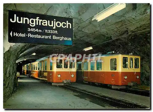 Moderne Karte Jungfraujoch Bergstation