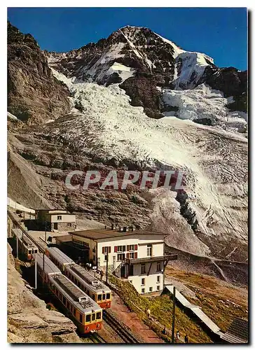 Moderne Karte Station und Hotel Eigergletscher Monch