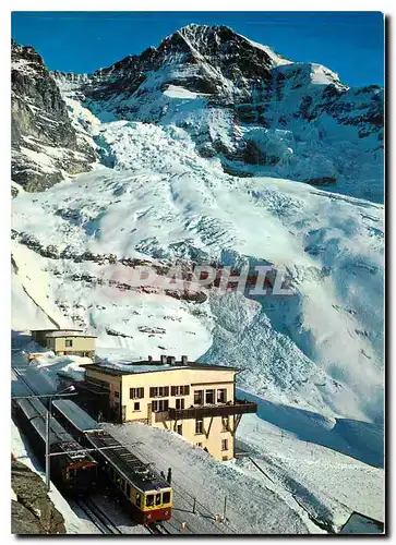 Moderne Karte Station und Hotel Eigergletscher Monch