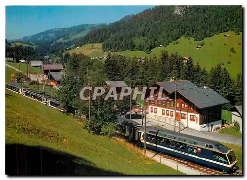 Moderne Karte Oeschseite bei Zweisimmen MOB Super Panoramique