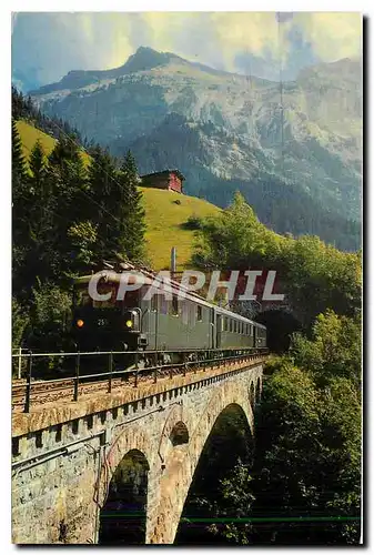 Cartes postales moderne Bern Lotschberg Simplon Bahn Schnellzug im Kandertal