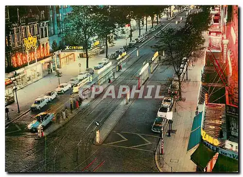 Moderne Karte Anvers Avenue de Keyser la nuit