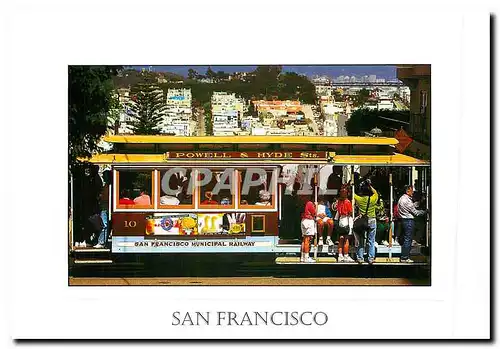 Cartes postales moderne San Francisco A ride on a Cable Car is enjoyable any time of day