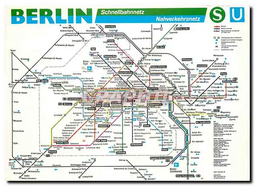 Cartes postales moderne Berlin Orientierungsplan der BVG