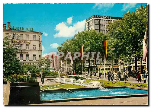 Cartes postales moderne Duisburg Wasserspiele an der Konigstrasse