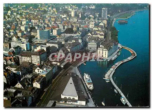 Cartes postales moderne Flugaufnahme Rorschah SG Hafen und Kornhaus am Bodensee