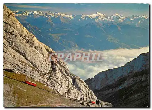 Cartes postales moderne Pilatus Kulm Steilste Zahnradbahn der Welt