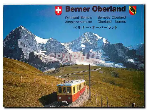 Cartes postales moderne Berner Oberland Kleine Scheidegg Jungfraubahn Blick auf Eiger und Monch