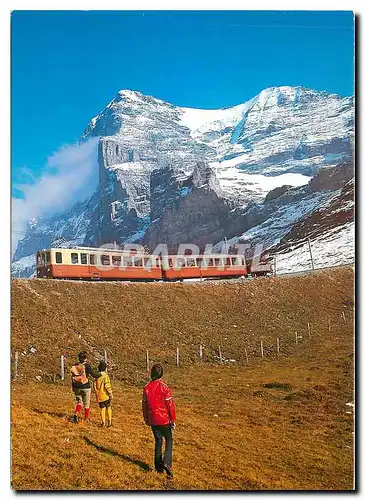 Moderne Karte Kleine Scheidegg Berner Oberland Jungfraubahn Blick auf Eiger und Monch