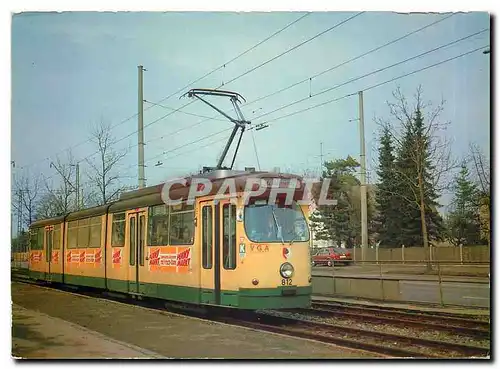 Cartes postales moderne City of Augsburg electric articulated tramcar with eicht axies no 812