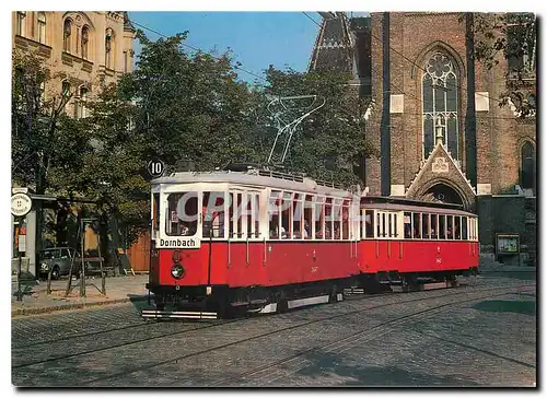 Moderne Karte VEF restored tram car type K no 2447 at Lauretiusplatz Vienna