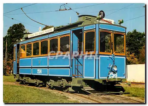 Moderne Karte Munich Public Transport preserved tramcar A 2 2 No 256 at main work shops of Munich tramways