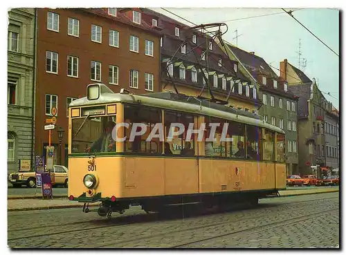 Moderne Karte City of Augsburg electric tramcar with two axies no 501