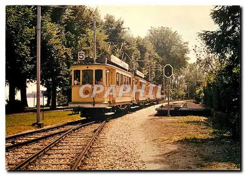 Moderne Karte TN Tramway ligne 5 Neuchatel Boudry Cortaillod Motrices Be 2 4 41 47