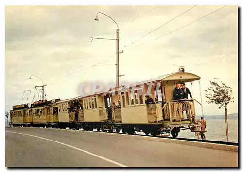 Cartes postales moderne TN Tramway ligne 5 Neuchatel Boudry Cortaillod Motrices Be 2 4 41 47 et baladeuses 121 123