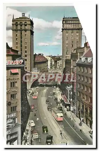 Cartes postales moderne Stockholm Kungsgatan one of the  main traffic arteries with the twin towers