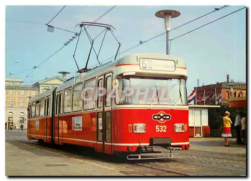 Moderne Karte Bremer Strassenbahn AG articulated light rail vehicle with 4 axies GT 4f near bremen main statio