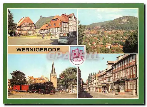 Cartes postales moderne Wernigerode Marktstrasse Ecke Klintgasse Harzquerbahn am Westerntor