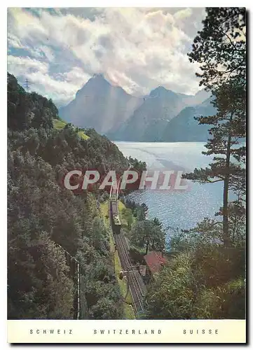 Cartes postales moderne Gotthard Line along the shores of Lake of Lucerne