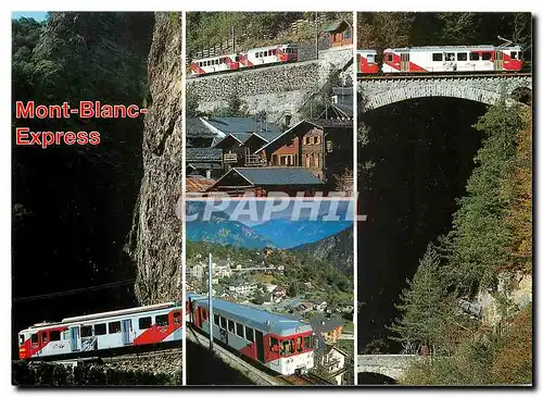 Moderne Karte Mont Blanc Express Val du Trient le Tretien et Salvan