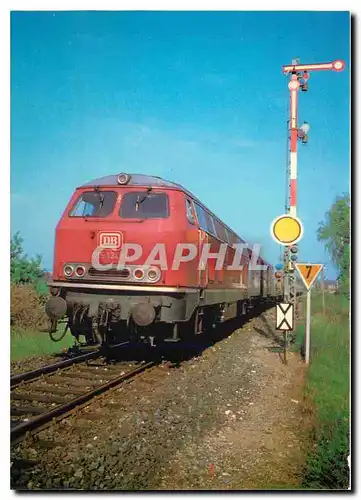 Cartes postales moderne DB diesel hydraulic locomotive 215 134 8 near Langlau