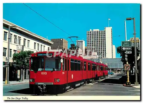Cartes postales moderne The San Diego Trolley with 18 stations between San Diego and San Ysidro