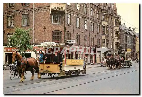 Cartes postales moderne Hestesporvogn argang ca 1880 Hibeb og hestebus