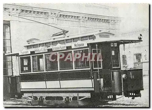 Moderne Karte Elektrischen Triebwagen der Wiener Strassenbahn aus